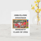 幼稚園カスタム卒者のシャルボード写真 カード (黄色い花)