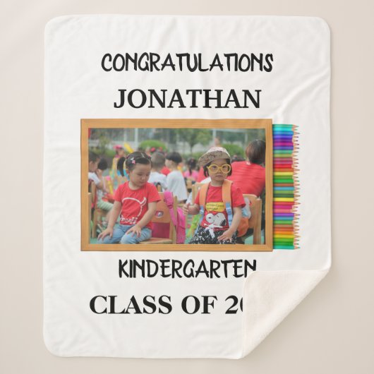 幼稚園カスタム卒者のシャルボード写真 シェルパブランケット (正面)