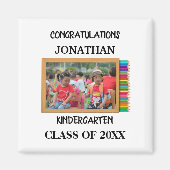 幼稚園カスタム卒者のシャルボード写真 マグネット (正面)