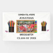 幼稚園カスタム卒者のシャルボード写真 横断幕 (横)