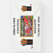 幼稚園カスタム卒者のシャルボード写真 横断幕 (縦)