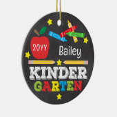 幼稚園カラフルチョーク記念キッズ写真 セラミックオーナメント (右)