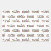幼稚園カラフル先生 ラッピングペーパーシート (正面)