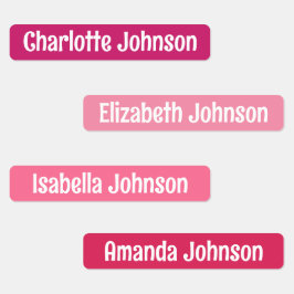 幼稚園カラフル名ラベル ラベル