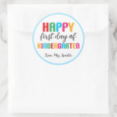 幼稚園カラフル学校シール ラウンドシール (バッグ)