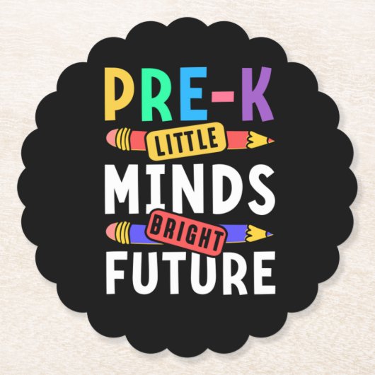 幼稚園キッズ新学期リトルマインドブライト ペーパーコースター (正面)