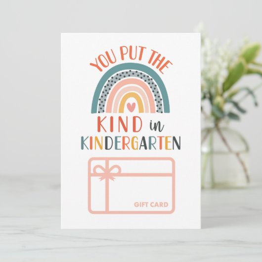 幼稚園ギフトカードホルダー 招待状 (スタンド正面)