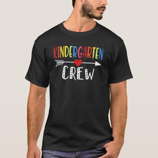 幼稚園クルー先生学生初日のキンダー Tシャツ (正面)