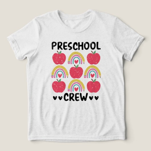 幼稚園クルー幼稚園チーム トライブレンドTシャツ (デザイン正面)