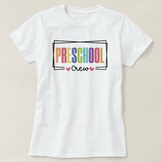 幼稚園クルー幼稚園チーム Tシャツ (デザイン正面)
