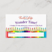 幼稚園サンデー・スクール青少年インセンティブ・パンチ 名刺 (正面)