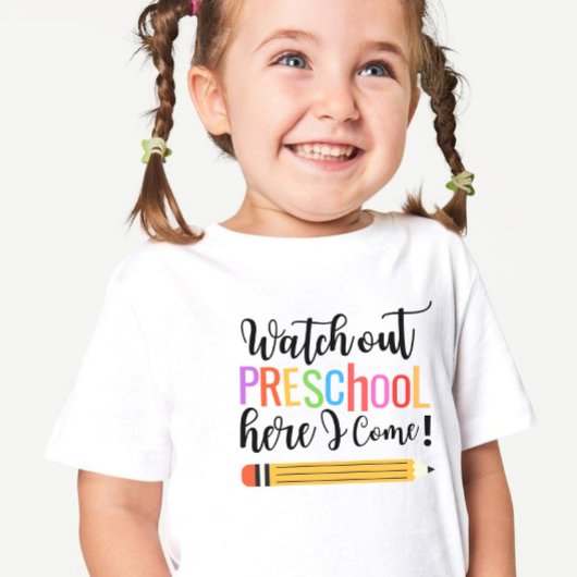 幼稚園シャツガールの初日新学期 Tシャツ