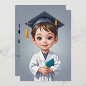 幼稚園シンプル卒園招待状 招待状 (正面/裏面)