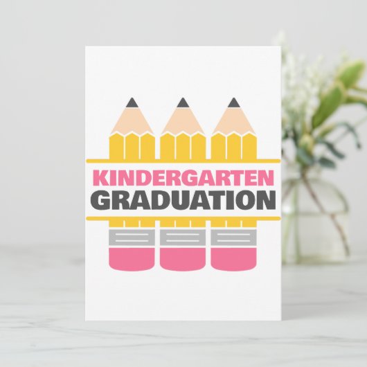 幼稚園シンプル卒園招待状 招待状 (スタンド正面)