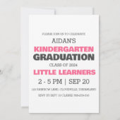 幼稚園シンプル卒園招待状 招待状 (裏面)