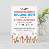 幼稚園シンプル卒園招待状 招待状 (スタンド正面)