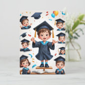 幼稚園シンプル卒園招待状 招待状 (スタンド正面)