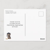 幼稚園スクラッフィー子犬ありがとうポストカード ポストカード (裏面)