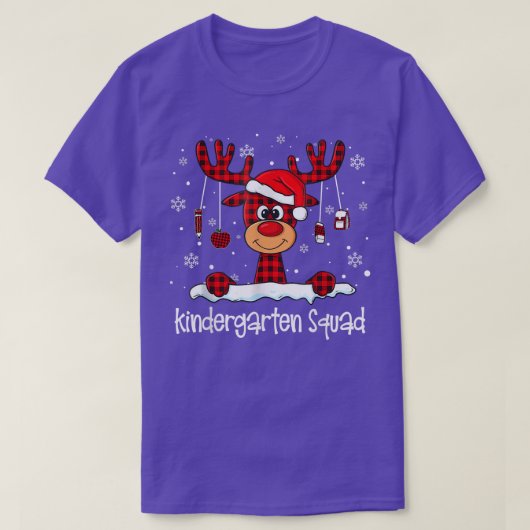 幼稚園スクワッドのトナカイSanta Hat Teache Tシャツ (デザイン正面)