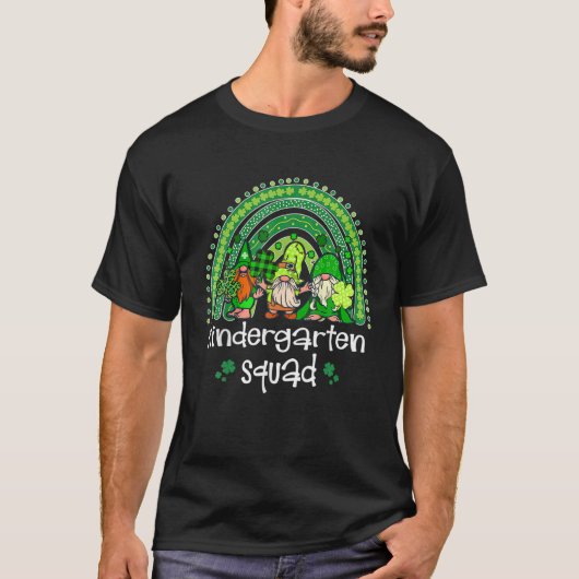 幼稚園スクワッドレインボー格言ハッピーSt patricks Tシャツ (正面)