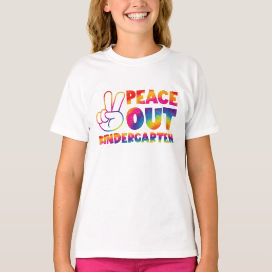 幼稚園タイダイ 最終登校日 Tシャツ (正面)