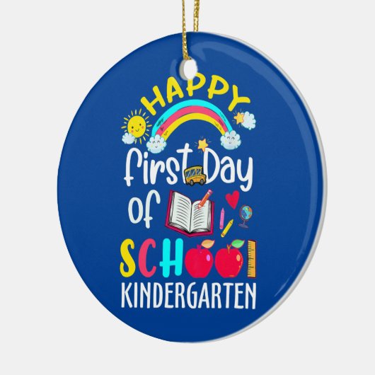 幼稚園チームの初日 セラミックオーナメント (左)