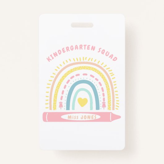 幼稚園チームスクワッド先生新学期 バッジ (正面)