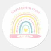 幼稚園チームスクワッド先生新学期 ラウンドシール (正面)