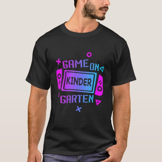 幼稚園チーム幼稚園のビデオゲーム戻る Tシャツ (正面)