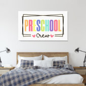 幼稚園チーム 幼稚園スタッフ キャンバスプリント (インサイチュ (寝室))