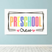 幼稚園チーム 幼稚園スタッフ キャンバスプリント (インサイチュ (ウッドフロア))