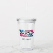 幼稚園ドリームチーム先生インレトロスタイル アクリルタンブラー (正面)