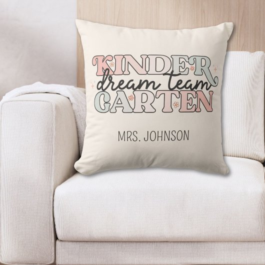 幼稚園ドリームチーム先生インレトロスタイル クッション