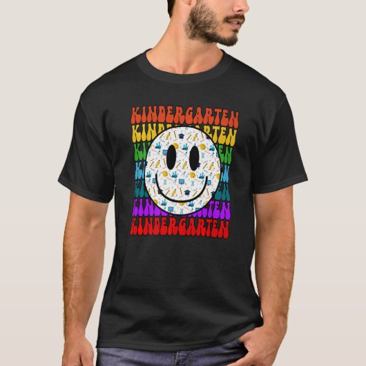 幼稚園ハッピー顔先生ハッピー顔学生 Tシャツ (正面)