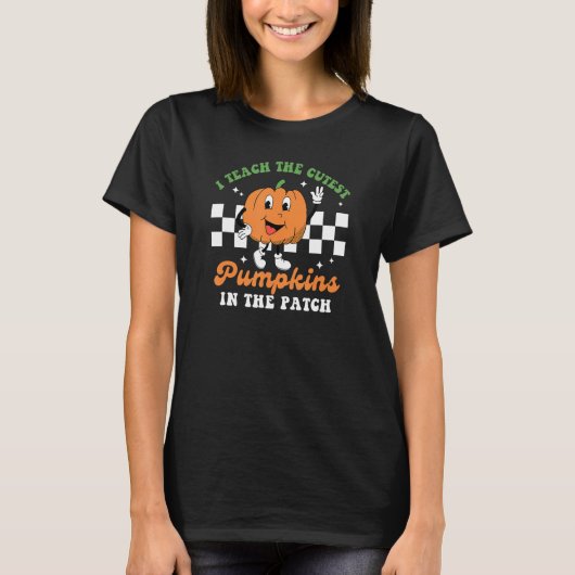 幼稚園ハロウィン教えIで最も可愛いカボチャ Tシャツ (正面)