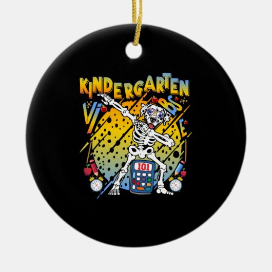 幼稚園バイブダルマティアン学校の1日目 セラミックオーナメント (正面)