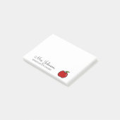 幼稚園パーソナライズされた先生の赤リンゴ ポストイット (アングル)