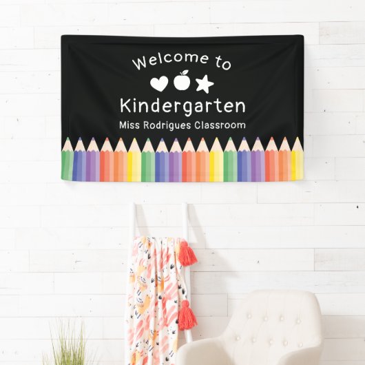 幼稚園パーソナライズされた先生へようこそ 横断幕 (インサイチュ)