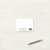 幼稚園パーソナライズされた先生ハリネズミ ポストイット (デスク上)