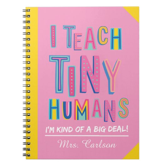 幼稚園パーソナライズされた先生感謝ギフト ノートブック (正面)