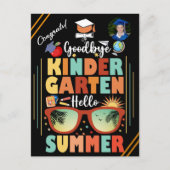 幼稚園パーソナライズされた卒業こんにちは 案内ポストカード (正面)