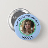 幼稚園パーソナライズされた大学院写真ボタン 缶バッジ (正面&裏面)