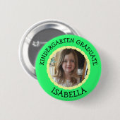 幼稚園パーソナライズされた大学院写真ボタン 缶バッジ (正面&裏面)