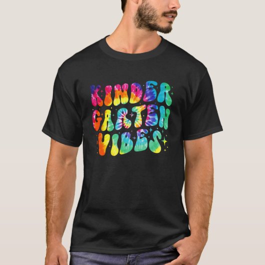 幼稚園ビベス絞り染め先生学生の戻る Tシャツ (正面)