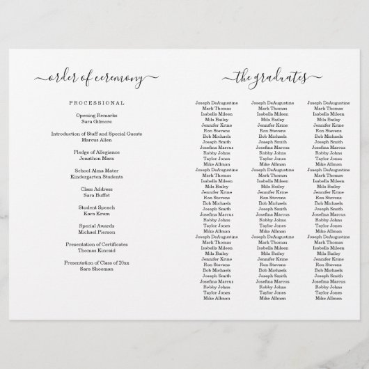 幼稚園プレスクール卒業プログラム（3学長） チラシ (裏面)