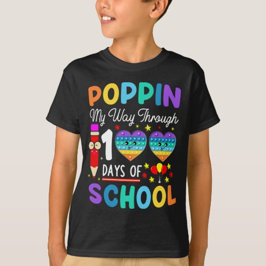 幼稚園ポップ・アートの幼稚園100日目 Tシャツ (正面)