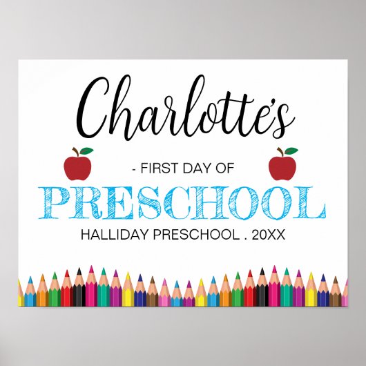 幼稚園ミニマル新学期の初日 ポスター (正面)