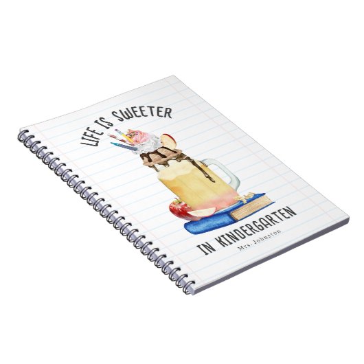 幼稚園ミルクシェイクで人生は甘い先生 ノートブック (右側)