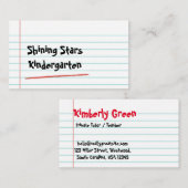 幼稚園モダン先生名刺 名刺 (正面/裏面)