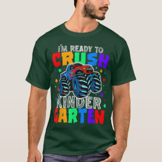 幼稚園モンスタートラックの少年たちを潰す準備ができている Tシャツ